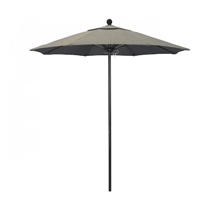 California Umbrella 7.5' Black Aluminum Market Patio Umbrella, Sunbrella Spectrum Dove 194061334218